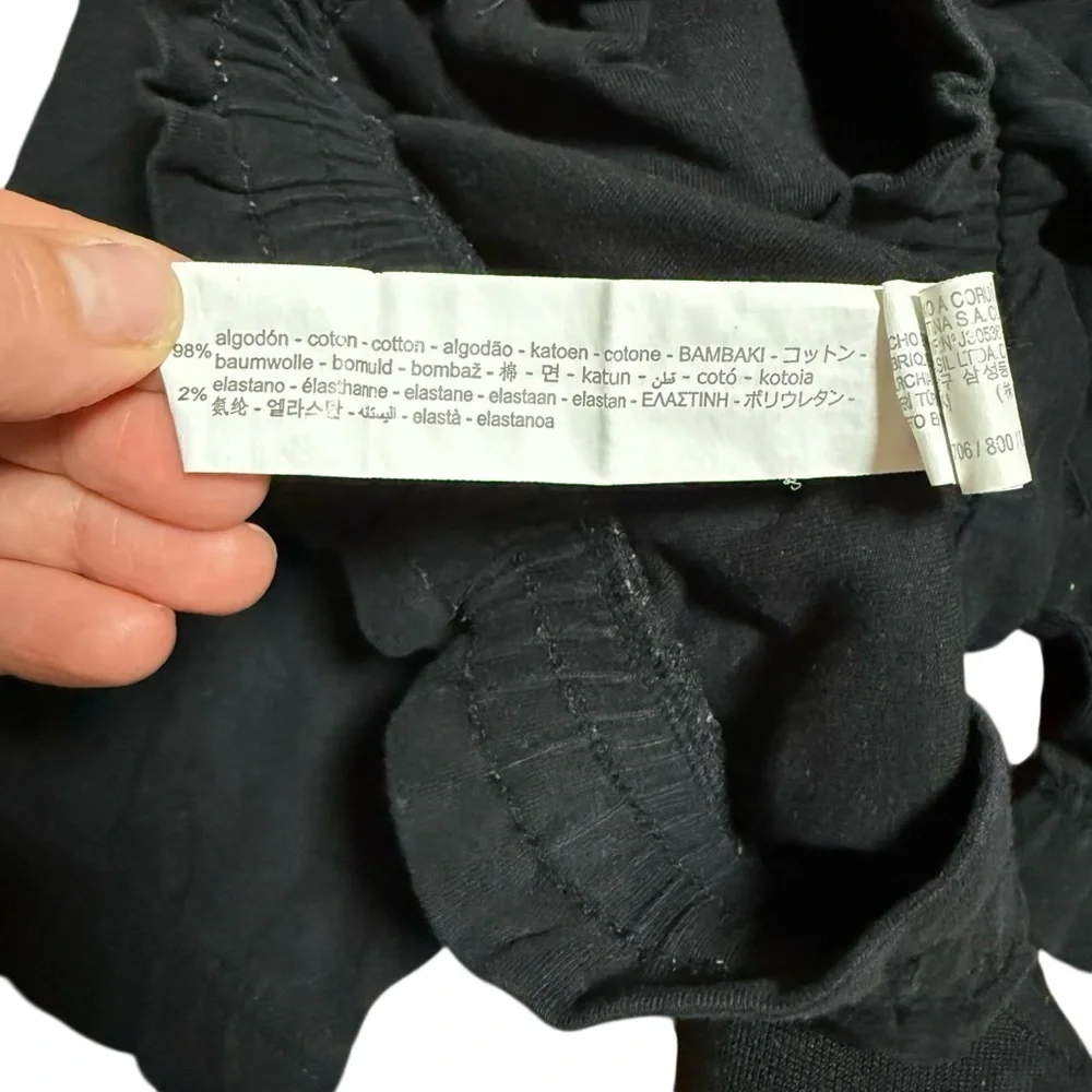 Zara Kids Long Cotton Black Joggers with Elastic waistband and cuffs – Size 9